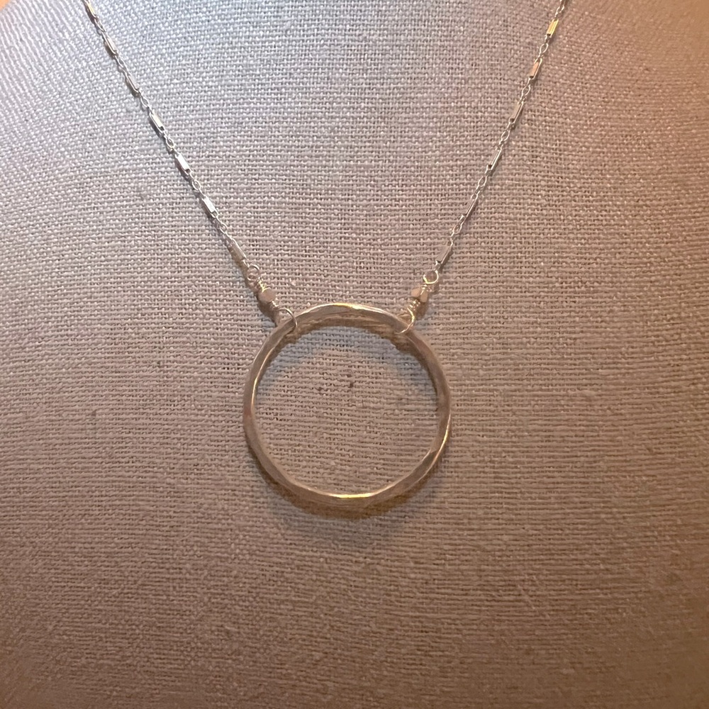 Beautiful Rare ADINA REYTER .925 Hammered Link Chain Pendant Necklace